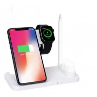 Amazon Top Seller W30 For Iwatch Wireless Charging Stand For Airpods wireless charger Pencil Holder w30 4in1 Wireless Charger