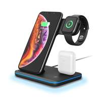 Amazon 2020 Best Selling Qi Charger 15W Fast Wireless Charger Stand Magnetic Wireless Car Charger