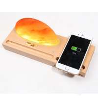 Masdio Sunrise Amber Resin Ambient Lamp with Wireless Charger Sound Amplifier Phone Stand