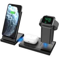 Amazon best seller Qi 3 in1 wireless charger phone stand For iPhone, Apple watch and  AirPods