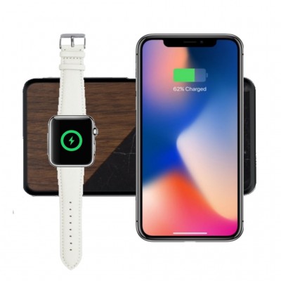 New 2020 selling  2 in 1 Qi Charging Pad Stand Wireless Magnetic Induction Charger for smart watch and cellphone