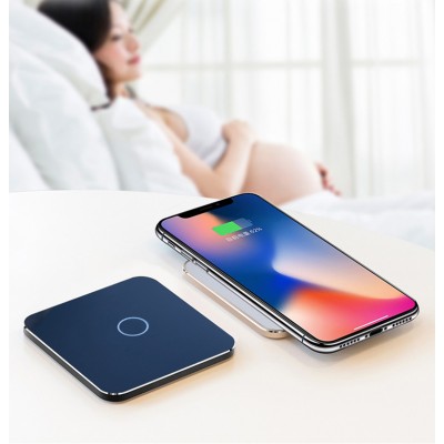 Wireless Charger Pad with Square Shape Pmma+Aluminum Alloy