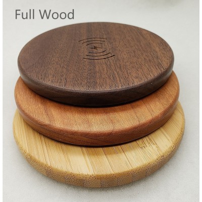 Full Wood Wireless Charger Pad Light and Portable Cellphone Accessory