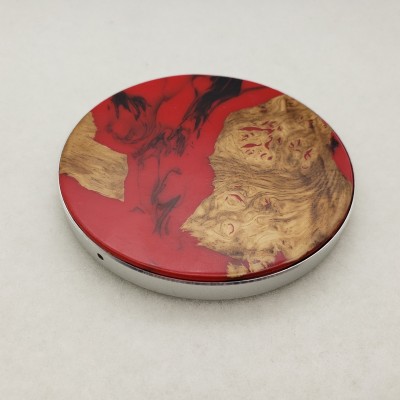 Unique design Hot Sell 10W Round Shape resin wood wireless charger