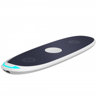 Light ABS 3 in 1 Wireless Charger Skateboard Shape for Mobile phone Earphone and Watch